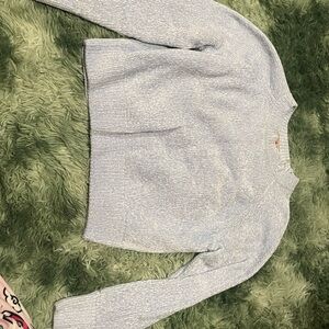 Elegant Sky Blue Women's Crew Neck Sweater